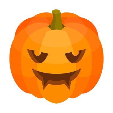 Korkunç Cadılar Bayramı Balkabağı simgesi, izometrik stili