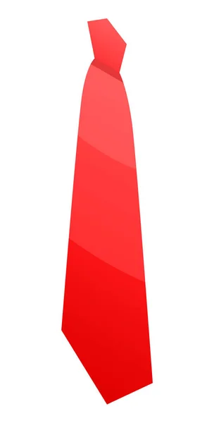 Rotes Krawattensymbol, isometrischer Stil — Stockvektor