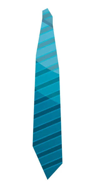 Ícone de gravata listrado azul, estilo isométrico — Vetor de Stock