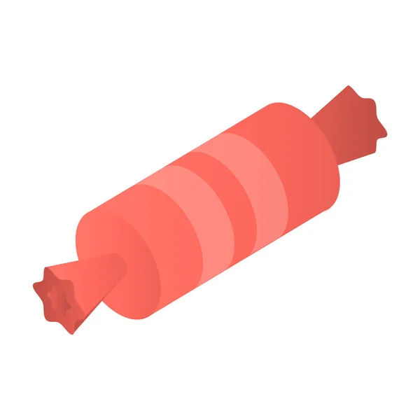Red bonbon icon, isometric style — Stock Vector