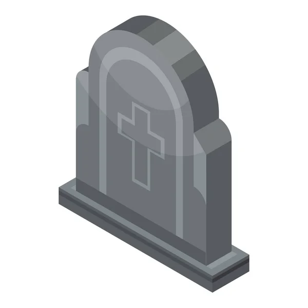 Icône de tombe, style isométrique — Image vectorielle