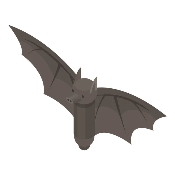 Icône de chauve-souris de mouche, style isométrique — Image vectorielle