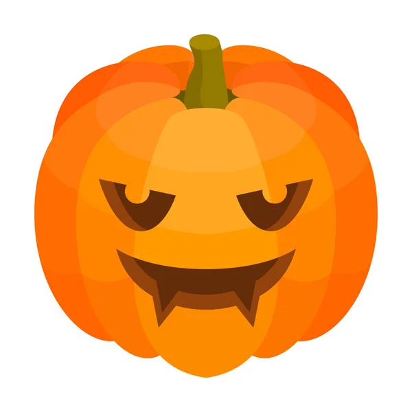 Icono de calabaza de halloween de miedo, estilo isométrico — Vector de stock