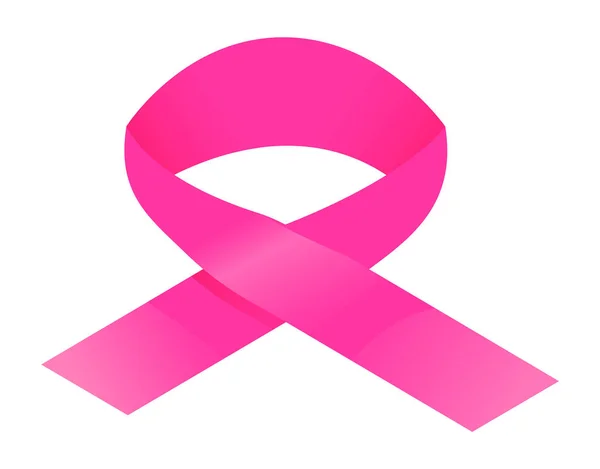 Ikona różową wstążką, izometryczny styl — Wektor stockowy