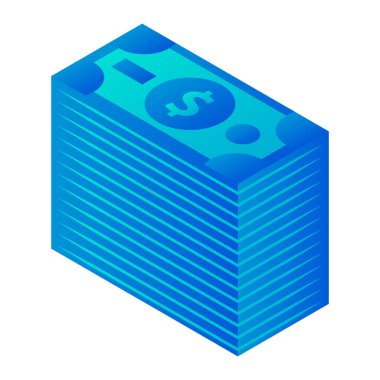 Doları yığın simgesi, izometrik stili