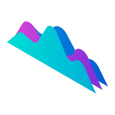 Grafik soyut simgesi, izometrik stili