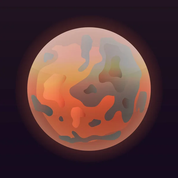 Ikona planety Mars, izometrický styl — Stockový vektor