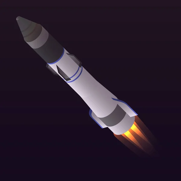 Space rocket icon, isometric style — Stock Vector