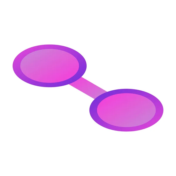 Purple glasses icon, isometric style — Stock Vector