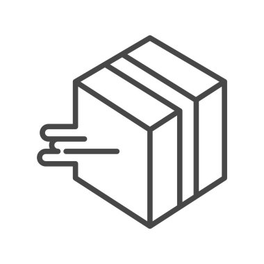 Hızlı kutusu teslim simgesi, anahat stili