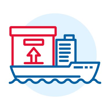 Kargo gemisi teslim simgesi, anahat stili