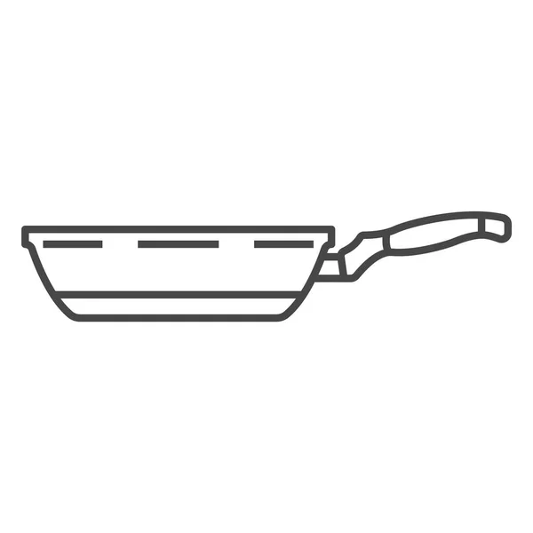 Значок сковороды, стиль контура — стоковый вектор