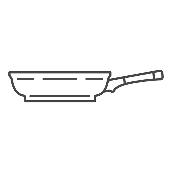 Боковая иконка сковородки, очертания стиля — стоковый вектор