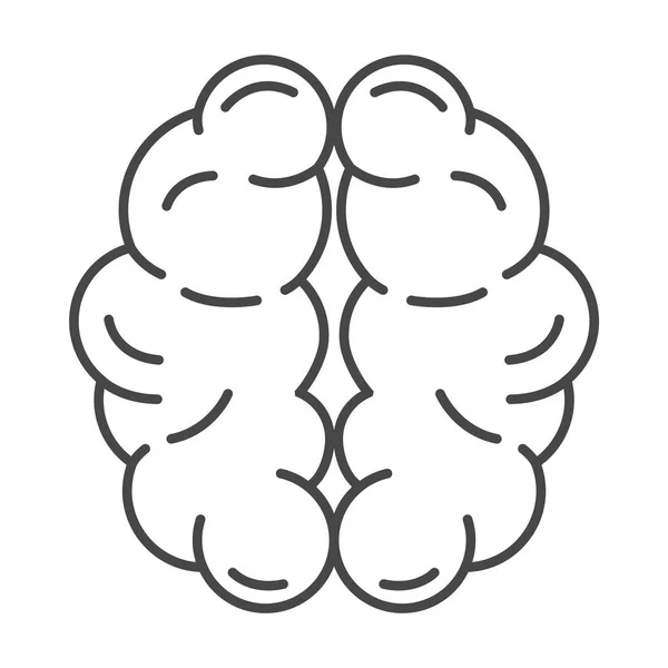 Mysl mozku ikona, styl osnovy — Stockový vektor
