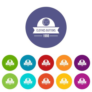 Giyim Tasarım ikonlar vektör renk ayarla