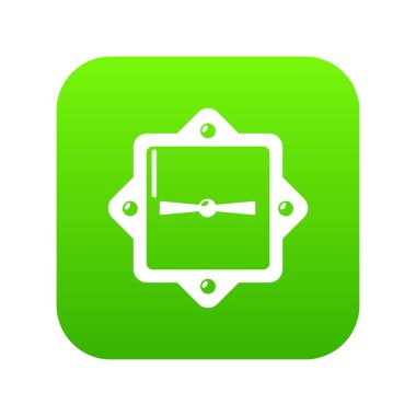 Kilit retro simge yeşil vektör