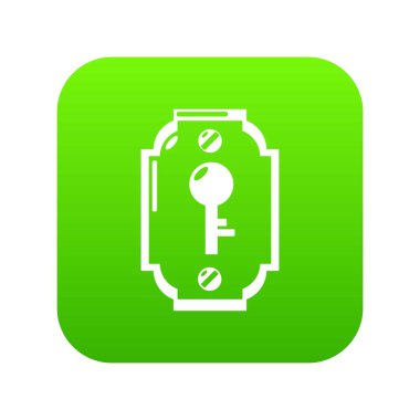 Kilidi açık simge yeşil vektör