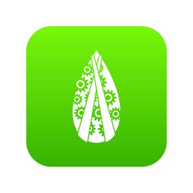 Anma çelenk simgesi dijital yeşil