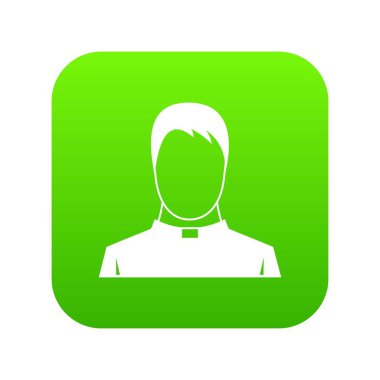 Rahip simgesi dijital yeşil