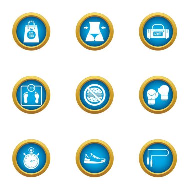 Gambol Icons set, düz stil