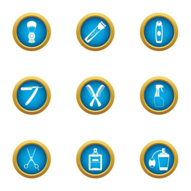 Simgeler kümesi kırpma, düz stil