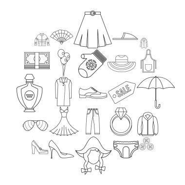 Abiye Icons set, anahat stili