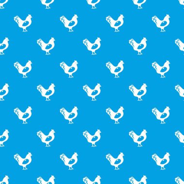 Tavuk desen vektör kesintisiz mavi