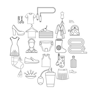 Hediye Icons set, anahat stili