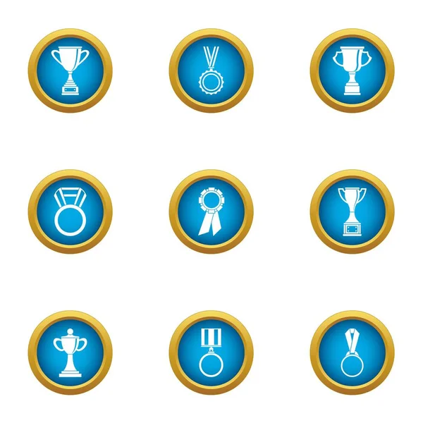 Conjunto de iconos de rayas, estilo plano — Vector de stock