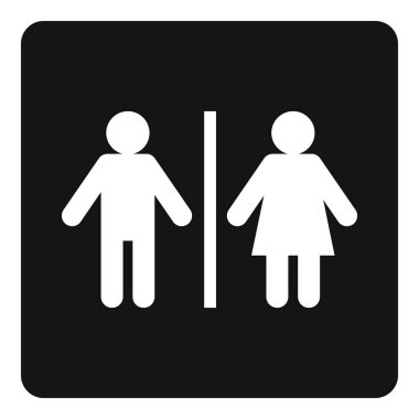 Erkek ve kadın tuvalet işareti simgesi basit