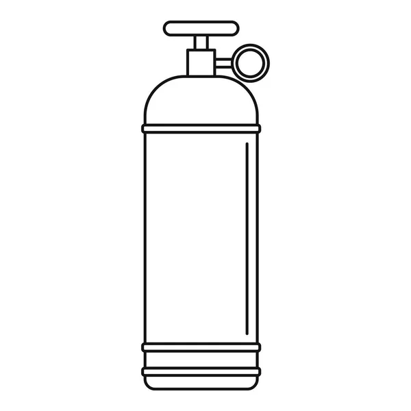 Conteneur de gaz comprimé icône contour — Image vectorielle