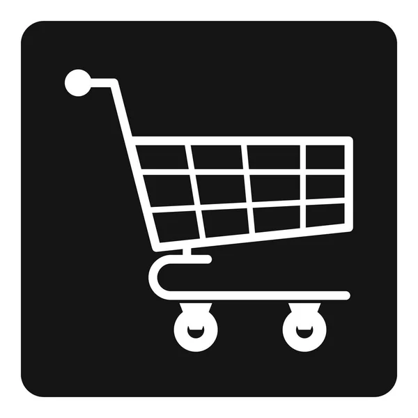 Shopping cart ikonen enkel — Stock vektor