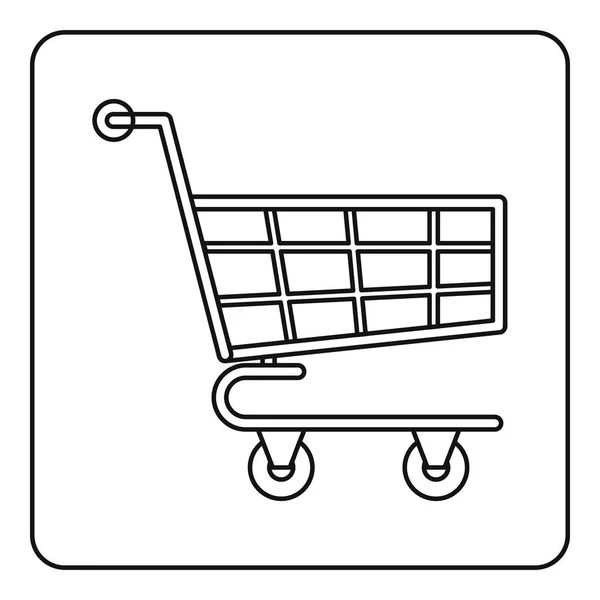 Icono del carrito de compras esquema — Vector de stock