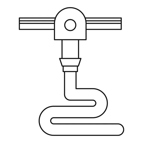 Imprimante 3D icône d'impression contour — Image vectorielle