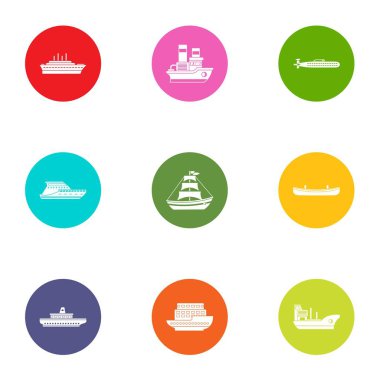 NEF Icons set, düz stil