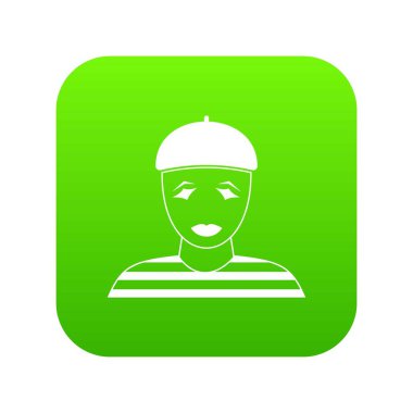 Palyaço simgesi dijital yeşil