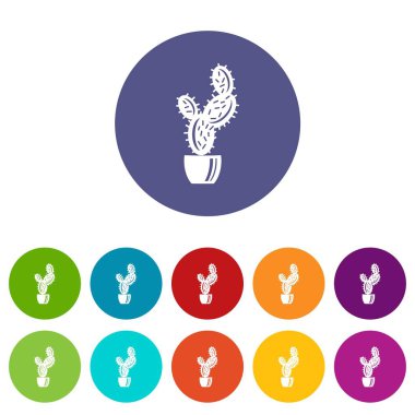 Spike kaktüs simgesi, basit tarzı