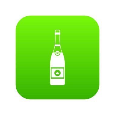 Şampanya simgesi dijital yeşil