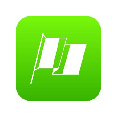 Fransa bayrağı simgesi dijital yeşil