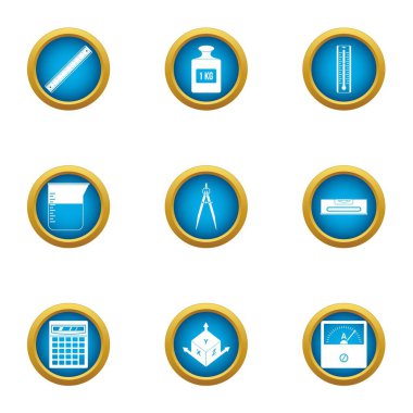 Bilgi Icons set, düz stil tanıtımı