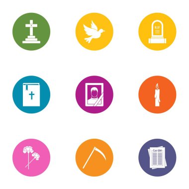 Mors simgeler ayarla, stil düz