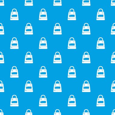 Alışveriş çantası desen vektör kesintisiz mavi