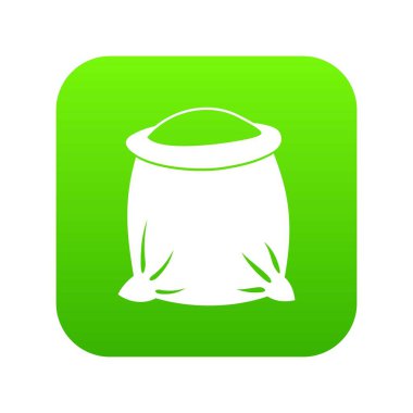 Çuval un simgesi dijital yeşil tam