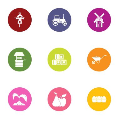 Alan simgeleri ayarla, stil düz