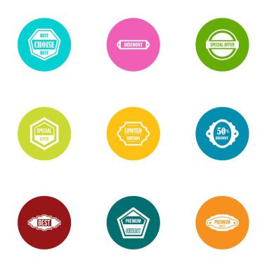 Tanrım Satılık simgeler ayarla, stil düz