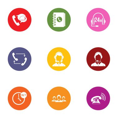 Icons set, düz stil kınama