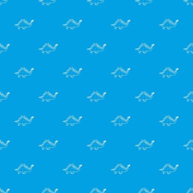 Stegosaurus desen vektör kesintisiz mavi