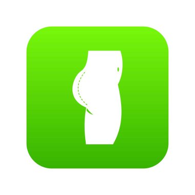 Plastik cerrahi kalça simgesi dijital yeşil