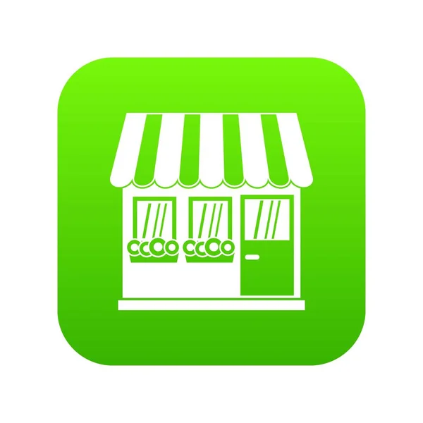 Store ikonen digital green — Stock vektor