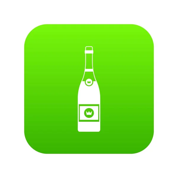 Zielony cyfrowy ikona szampana — Wektor stockowy
